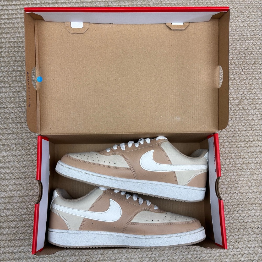 Nike Court Vision Low Sanddrift Sail Hemp Sneakers Men’s 10 With Box - Picture 6 of 13